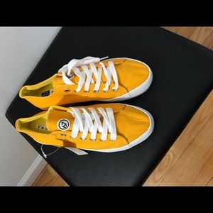 Yellow canvas shoes... brand new